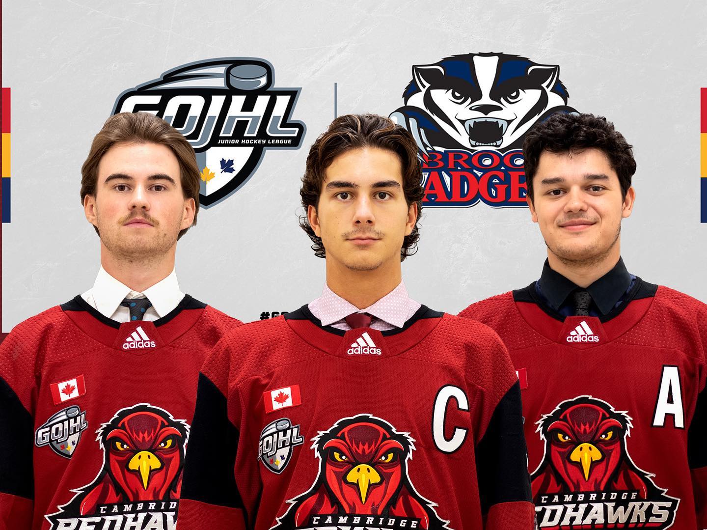 A few of our ‘02s are heading to Thorold today to join the GOJHL All Star team put together to matchup against the @brockmenshockey 

Good luck to Tanner, Andrew and Joseph this evening! 🏒

#RedHawksRiseUp