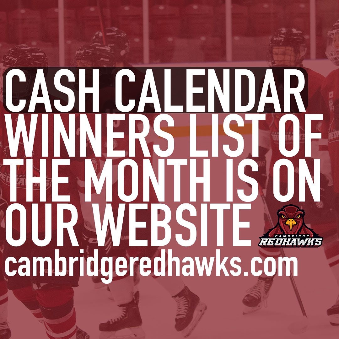 It’s been a while RedHawk fans!

For those who bought Cash Calendars, the winners list is now live on our website! Be sure to check your emails everyday to see if you’re one of our lucky winners. 
🔗: cambridgeredhawks.com

#RedHawksTakeFlight