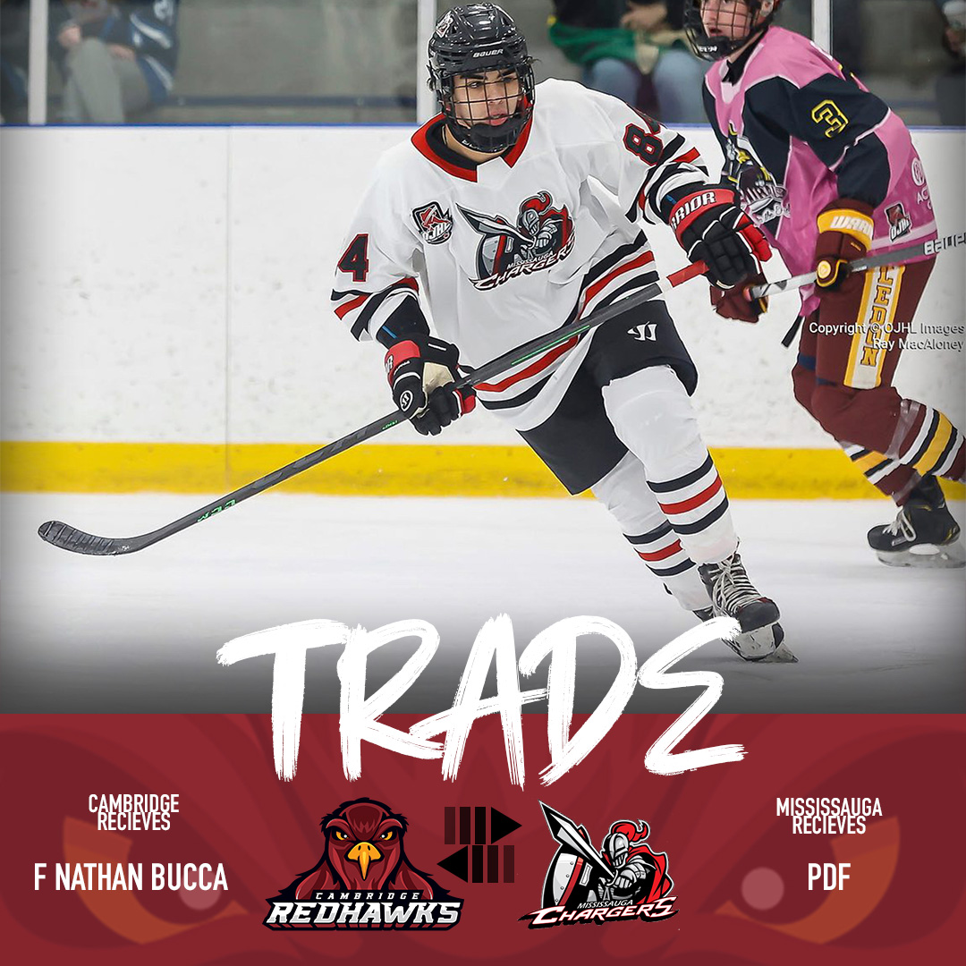 The RedHawks trade away Van Neck and acquire Bucca from OJHL
